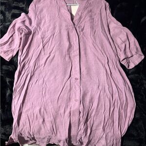 Women's light yellow Button Down Shirt